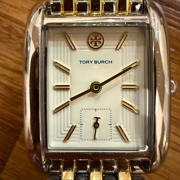 Tory Burch Two-Tone Rectangular Watch - Picture 6 of 9